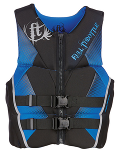 FULL THROTTLE MEN'S HINGED RAPID-DRY FLEX-BACK VEST - BLUE