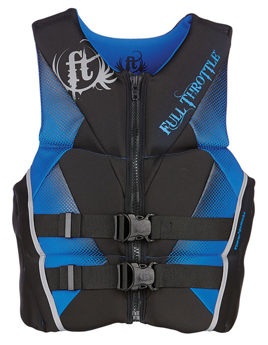 FULL THROTTLE MEN'S HINGED RAPID-DRY FLEX-BACK VEST - BLUE