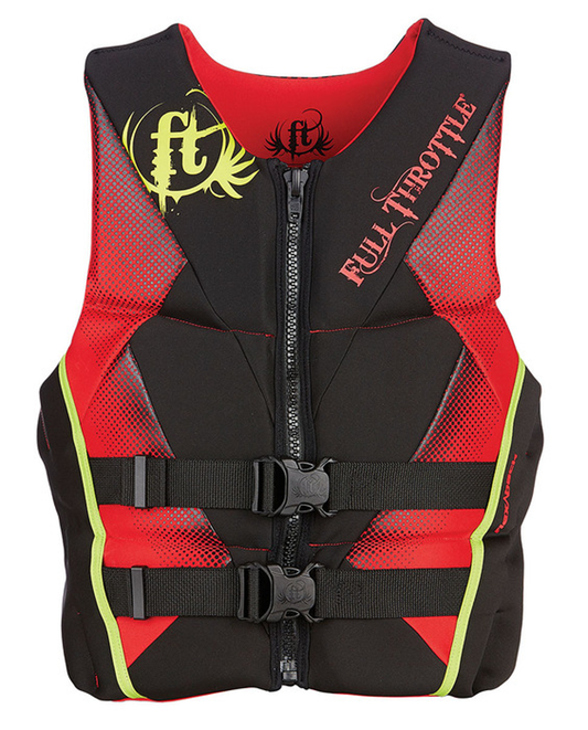 FULL THROTTLE MEN'S HINGED RAPID-DRY FLEX-BACK VEST - RED