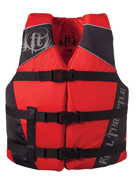 FULL THROTTLE YOUTH NYLON WATER SPORTS VEST - RED (3005.6516)