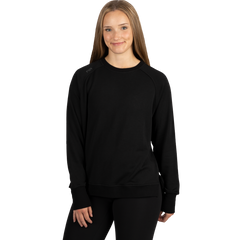 [Color:::Black] FXR Women's Side Star Crewneck Pullover Sweater