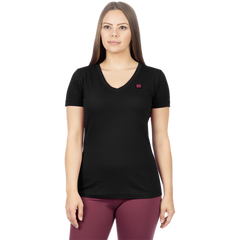 [Color:::Black/Razz] FXR Women's Ride-X Premium V-Neck T-Shirt