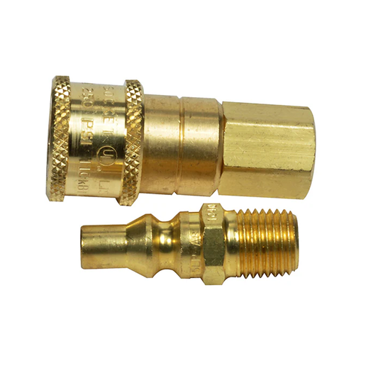 Mr. Heater Propane/Natural Gas 1/4 Inch Quick Connector and Excess Flow Male Plug goldhose