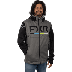 [Color:::Grey Heather-Hi Vis] FXR Helium Ride Softshell Jacket