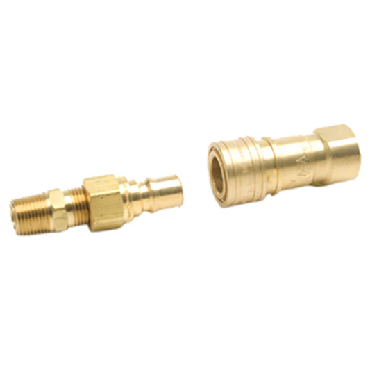 Propane/Natural Gas 3/8in Quick Connector and Full Flow Male Plug hoseapapt