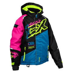 [Color:::Process Blue/Pink Glo/Hi-Vis] Castle X Youth Code Jacket