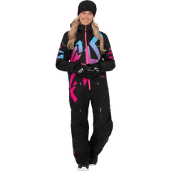 [Color:::Black / Razz / Blue Fade] FXR Womens Cold Cross CX Lite Monosuit