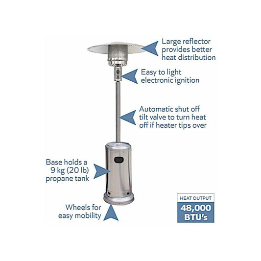 Blue Sky Stainless Steel Gas Patio Heater