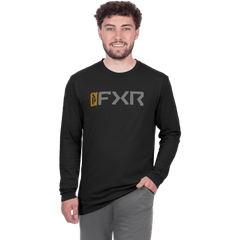 [Color:::Black / Gold] FXR Mens Mitered Premium Longsleeve Shirt