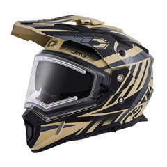 [Color:::Sand / Black] Castle X CX200 Void Dual Sport Helmet with Electric Dual Lens Shield