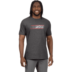 [Color:::Char Heather / Red] FXR Mens Rush Premium T-Shirt