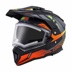 [Color:::Matte Flo Orange / Hi-Vis] Castle X CX200 Trek Dual Sport Helmet with Electric Dual Lens Shield