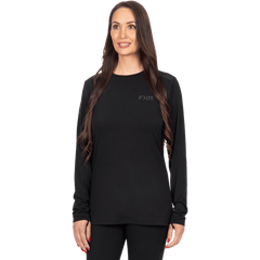 [Color:::Black] FXR Womens Surge Bamboo Longsleeve Base Layer Shirt