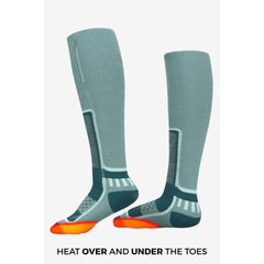 [Color:::Teal] Pro Merino Heated Socks Unisex