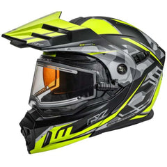 [Color:::Matte Hi-Vis / Black] Castle X CX950 V2 Dart Helmet with Electric Shield