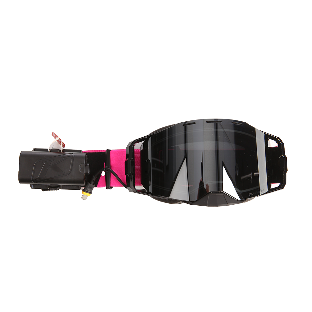 Klim Edge eFire Goggles Slope Pink Glo Dark Smoke Silver Mirror