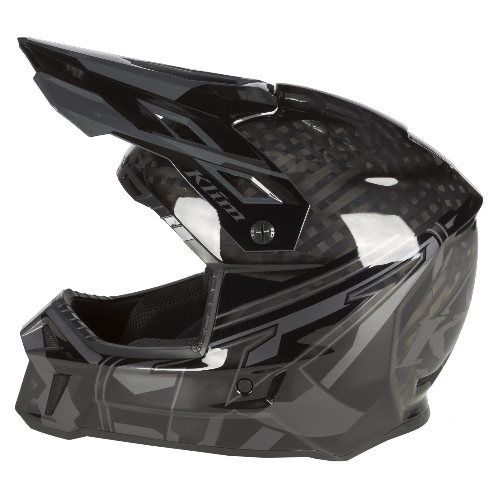 Klim F3 Carbon Pro Helmet ECE Diamondback Electric Blue Lemonade / MD