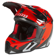 [Color:::Amp Fiery Red - Metallic Silver] Klim F5 Helmet ECE