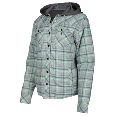 [Color:::Monument Gray - Wintermint] Klim Women's Upland Insulated Flannel Shirt