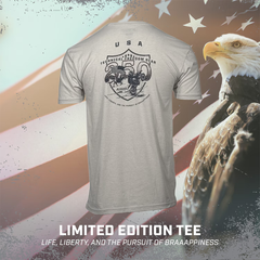 [Color:::Heathered Gray - Dress Blues] Klim Pursuit of Braaappiness Tee