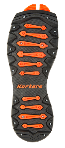 Korkers Studded SnowTrac - Black/Orange
