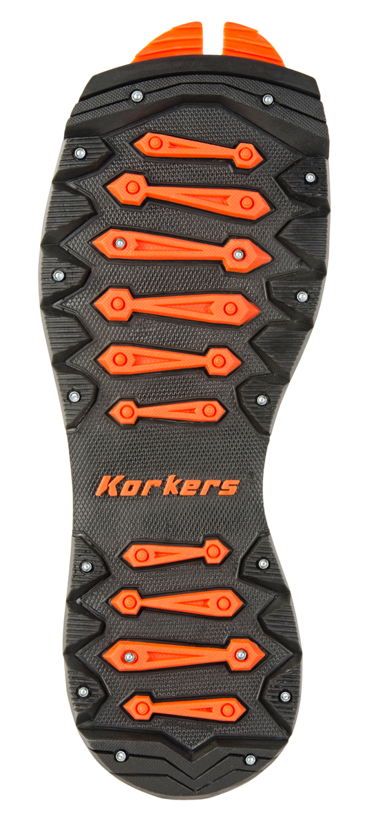 Korkers Studded SnowTrac - Black/Orange
