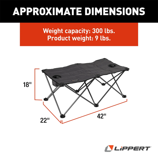 Lippert Campfire Ottoman Dark Grey