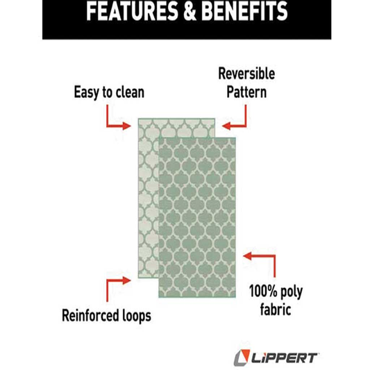 Lippert Reversible All-Weather Patio Mat Green greenmat2
