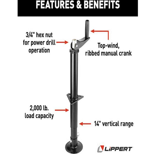 Lippert Quick Drop Tongue Jack 2000 lb lippert5jack