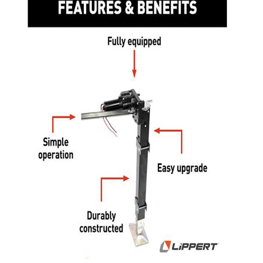 Lippert Universal-Mount Power 5th Wheel Landing Gear Kit - 6,000 lbs rvlippert