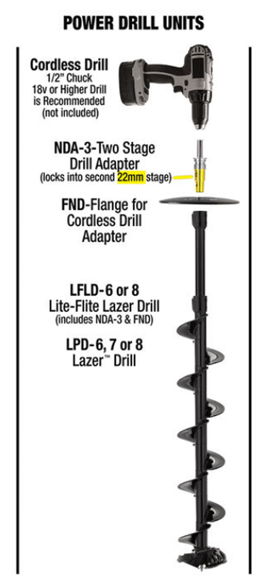 Strikemaster Lite-Flite Lazer Drill Unit - 6"