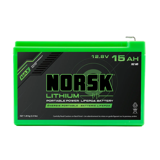 Norsk Lithium 12.8V 15Ah Lithium Battery with Charger Norsk Battery1