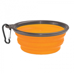 [Color:::ORANGE/GREY] Kuma Collapsible Travel Pet Bowl