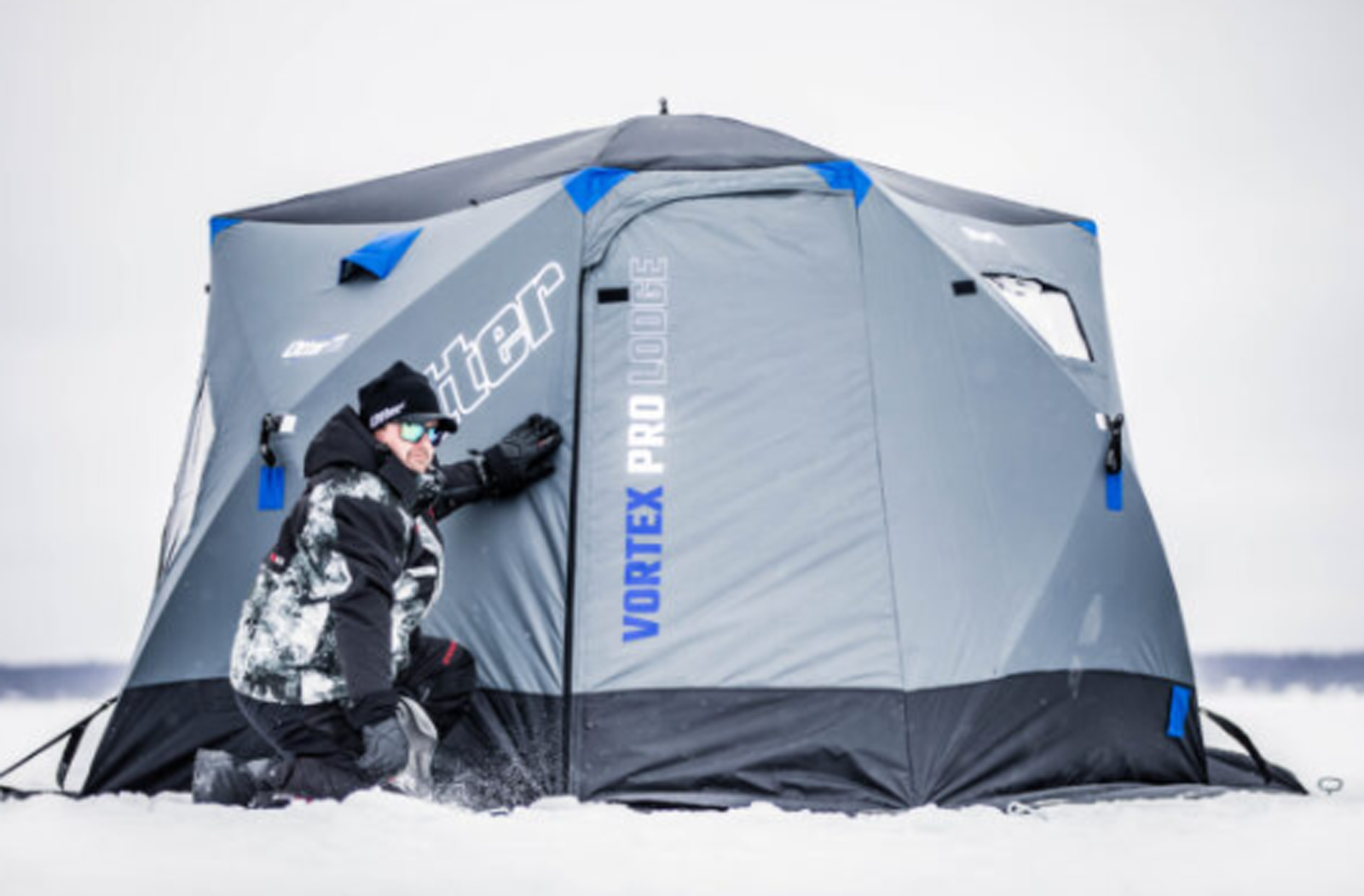 3 pocket cargo net otter fish house Otter Vortex Pro Lodge Thermal Hub