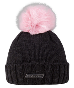 [Color:::Charcoal - Pink] Klim Women's Pom Beanie