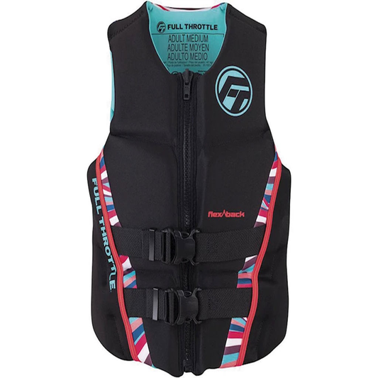 Full Throttle Women's Rapid Dry Flex Back Life Jacket rapiddrypink