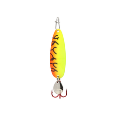 [Color:::Glow Orange Lightning] Clam Ribbon Leech Flutter Spoon - Size 6 - 1/4oz