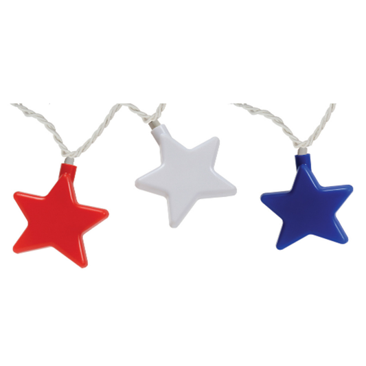 Camco LED Party Lights Stars 8 ft rwbstar
