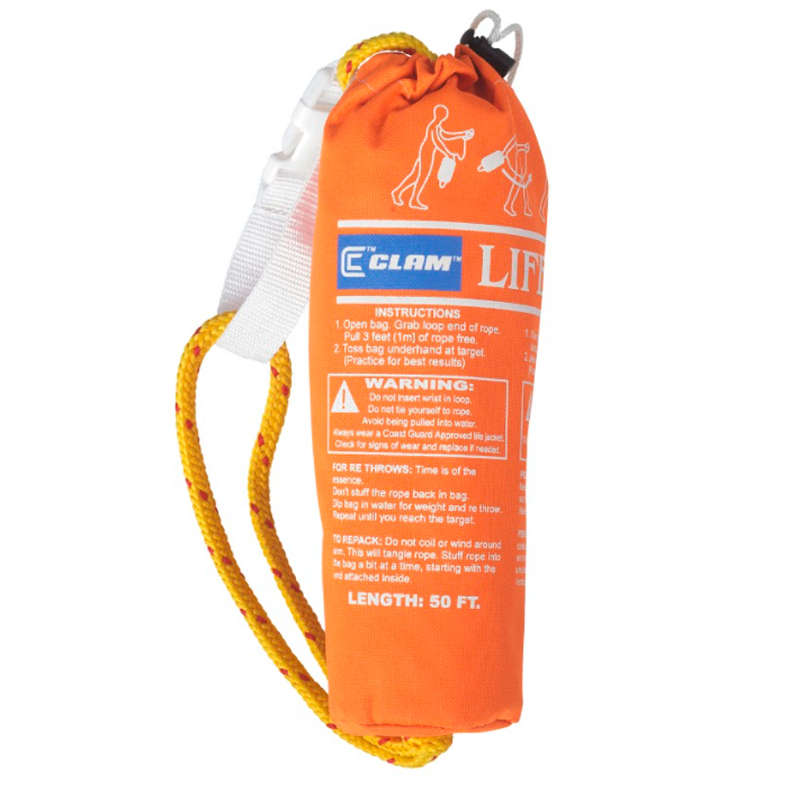 Throw Ropes Labels Clam Emergency Throw Rope – Up North Sports