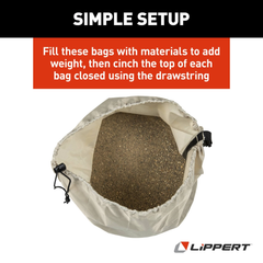 Lippert Picnic Popup Gazebo Sandbags sand