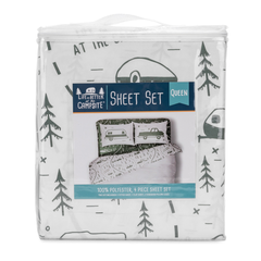 Camco Life Is Better At The Campsite RV Queen Sheet Set Green quenngreen