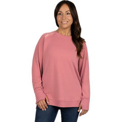 [Color:::Dusty Rose] FXR Women's Side Star Crewneck Pullover Sweater