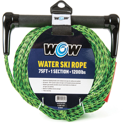WOW Sports 75 Ft 1 Section Tow Rope With Rubber Handle 75krope
