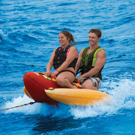 Sportsstuff 53-3055 Hot Dog 2 Inflatable Double Rider Towable
