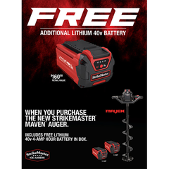StrikeMaster Maven&trade; 40V Auger Maven Battery