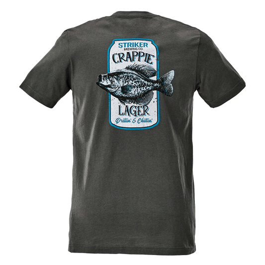 Striker Crappie Lager Tee - Charcoal Crappie Lager Tee
