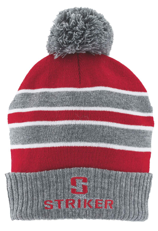 Striker Ice Double Up Knit Hat - Red/Gray
