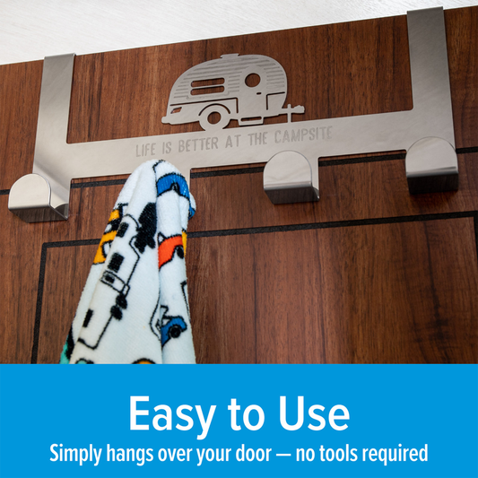 Camco Campsite Over The Door Towel Hanger 4 Hook towelhook2