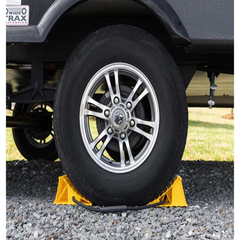 Camco Double Wheel Chock With Rope Yellow trailerwheelchock