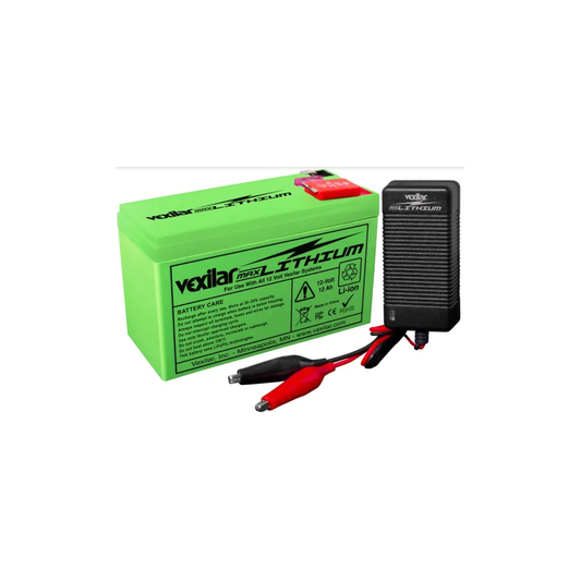 Vexilar 12 Volt 12Ah Lithium Battery and Charger vexbatt
